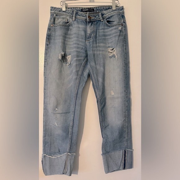 Zara ladies cuffed crop  jeans - Picture 1 of 6